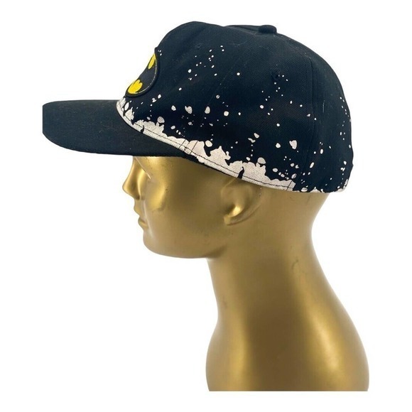 Batman Black with White‎ Splatter Snapback Hat Cap - Picture 3 of 6